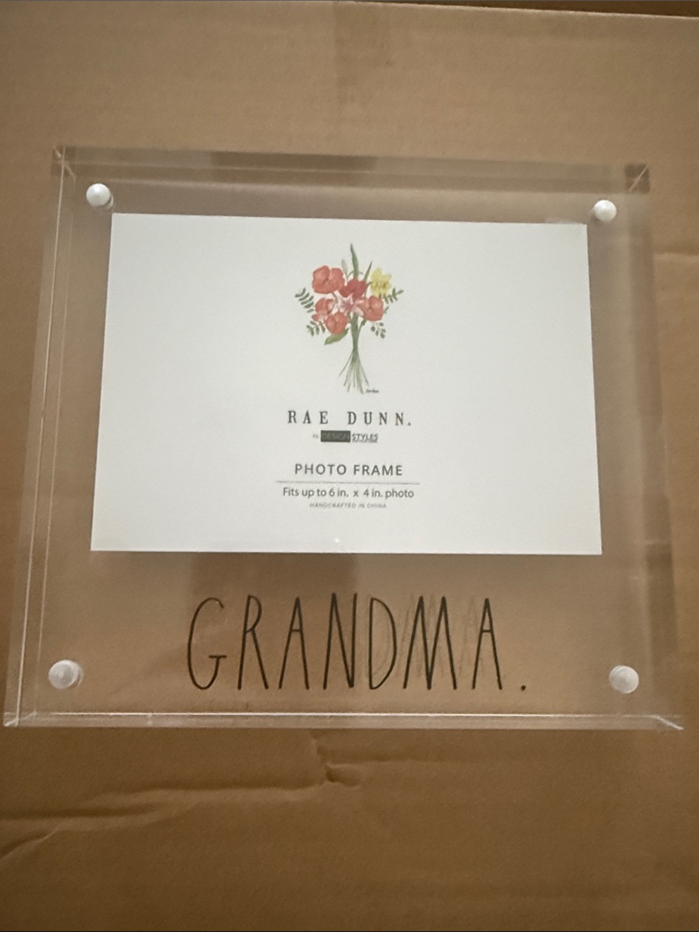 Rae Dunn Clear 'Grandma' Acrylic Photo Frame - Clear